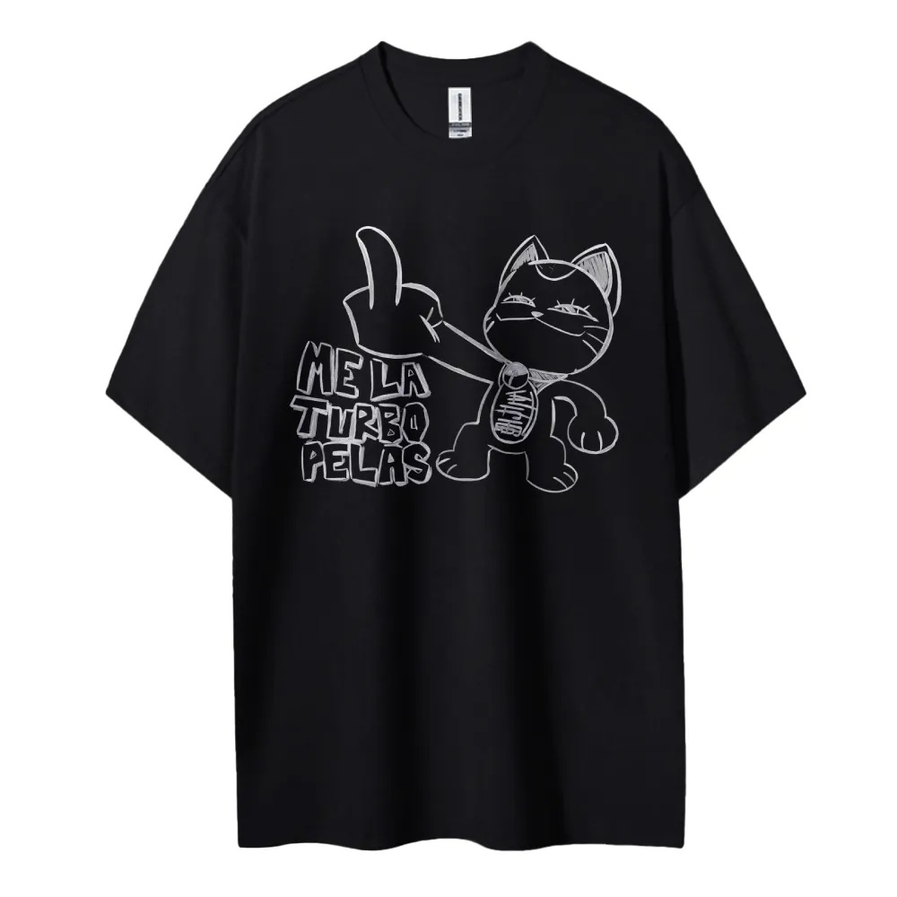 Anime Merchandise Store In Japan - Dandadan 티셔츠 애니메이션 고양이 중지 손짓