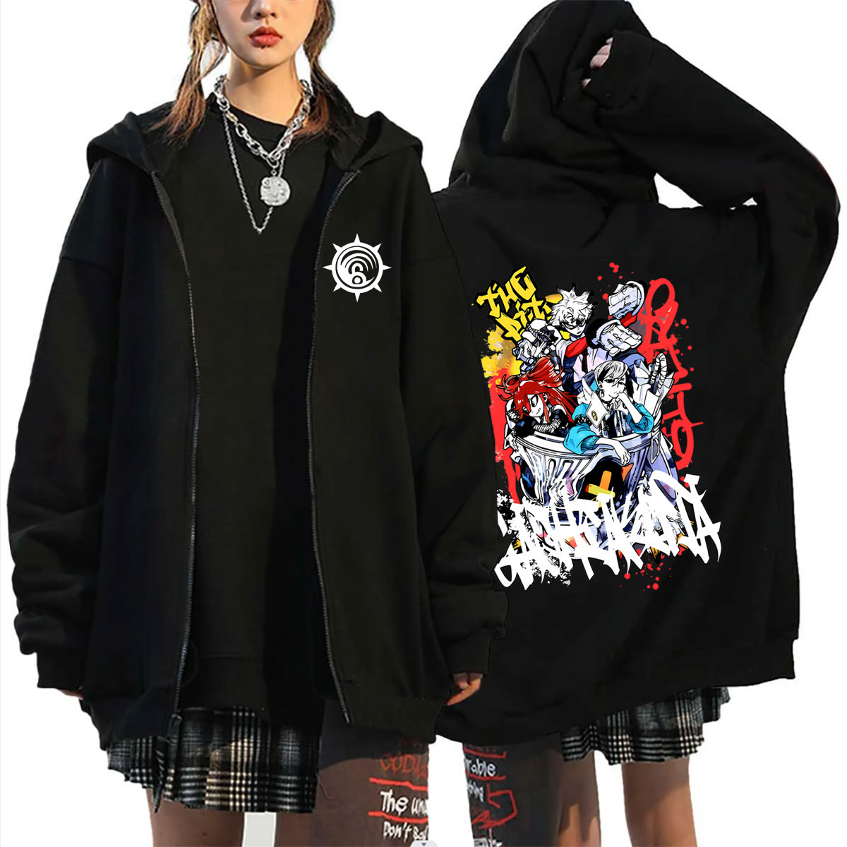 Anime Merch Hoodie - 애니메이션 가치아쿠타 루도 잔카 엔진 머치