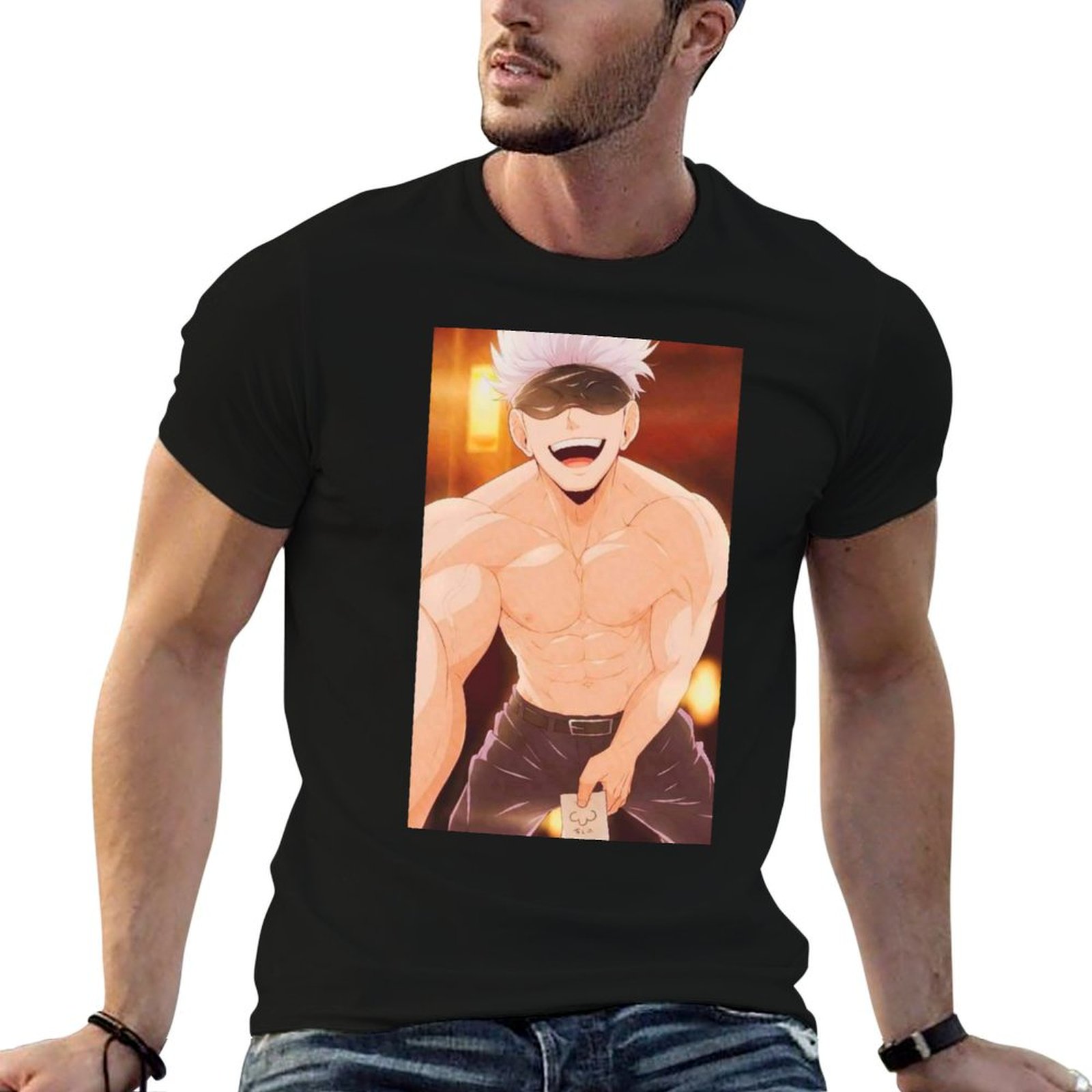 Anime Merchandise For Men - Gojo Satoru 상품 티셔츠 남성용 티셔츠