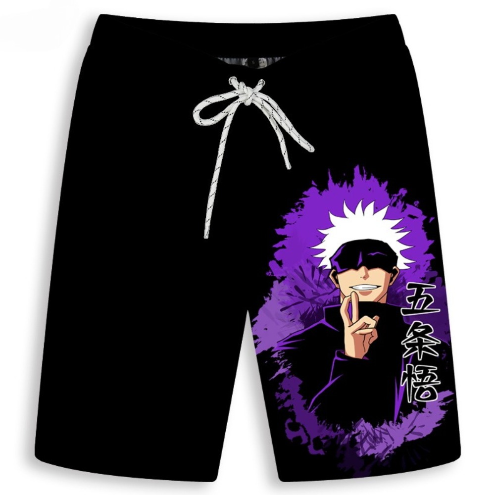 Anime Merchandise Store In Japan - 남성용 고조 사토루 프린트 반바지 남성