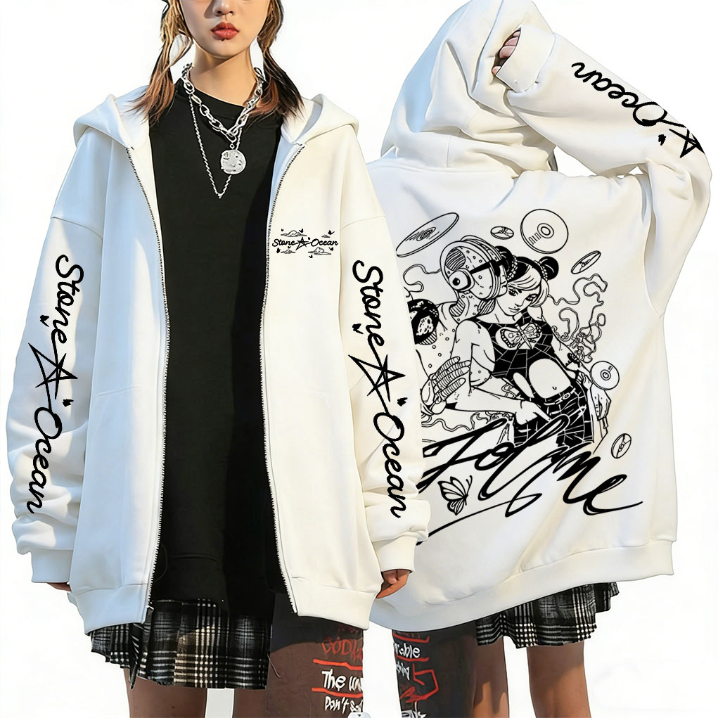 Anime Merch Hoodie - 애니메이션 조조의 기묘한 모험 조리네 쿠죠