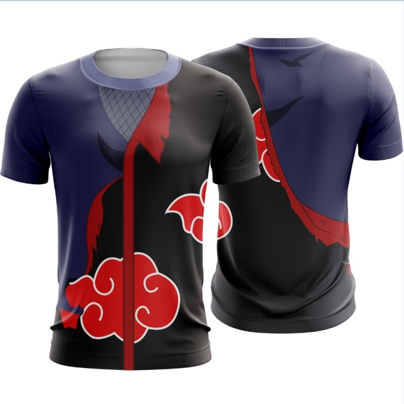 Anime Merchandise T Shirt - 2026 새로운 나루토 아카츠키 쿠레나이 코스프레