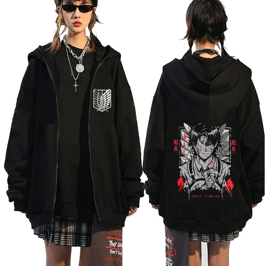Anime Merch Hoodie - 애니메이션 진격의 거인 리바이 아커만 얼굴