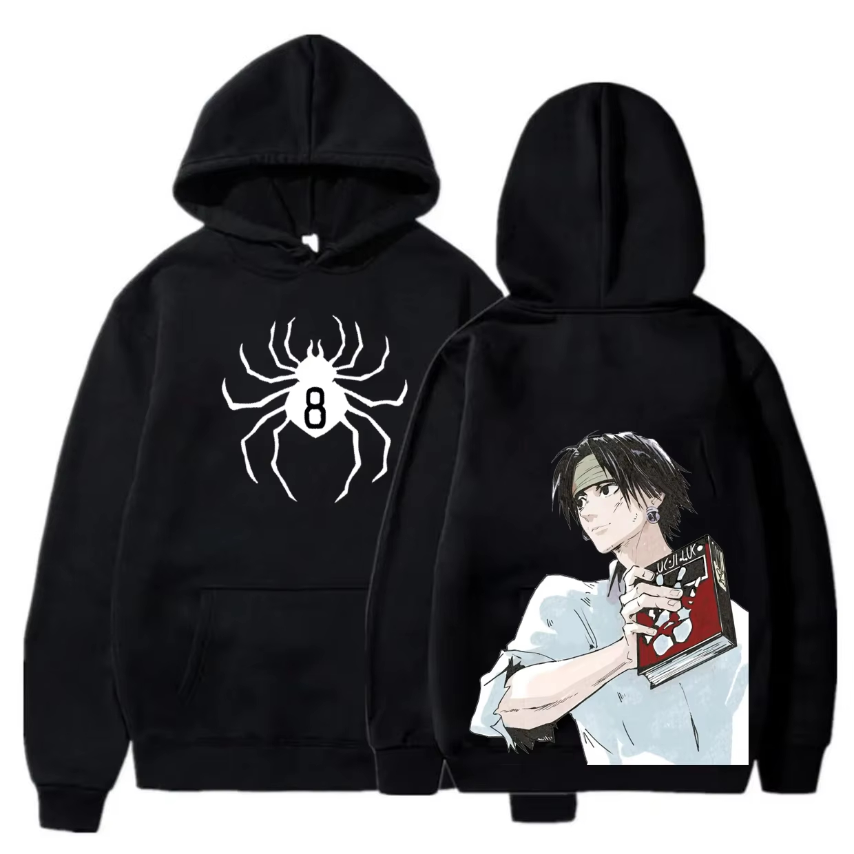 Anime Merch Hoodie - 헌터X헌터 크롤로 루시퍼 그래픽 후드티 빈티지
