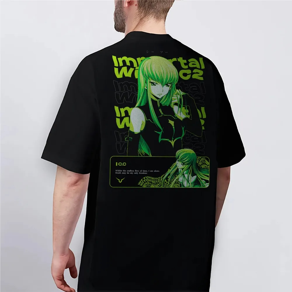 새로운 코드 기어스 티셔츠 C.C. 캐릭터 그린 헤어  - Anime Merchandise Store In Japan 리뷰 및 가격
