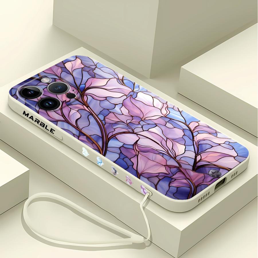 꽃 대리석 전화 케이스 iPhone 11 12 13 1 - Lanyard Anime Logo 리뷰 및 가격