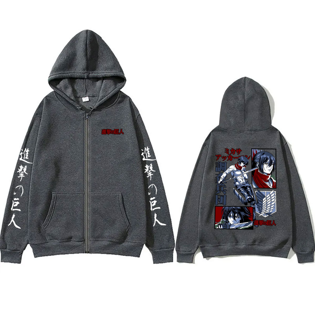 애니메이션 진격의 거인 지퍼 후드티 미카사 아커만 굿즈 - Anime Merch Hoodie 리뷰 및 가격
