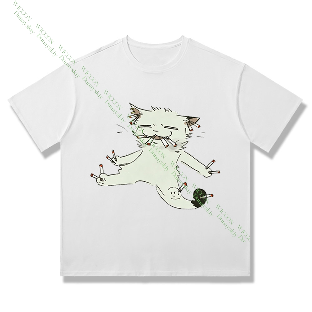 Chainsmoker Cat Yaniko Satou 귀 - Anime Merchandise T Shirt 리뷰 및 가격