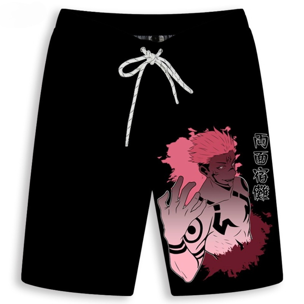 남성용 고조 사토루 프린트 반바지 남성 여성 스포티 캐 - Anime Merchandise Store In Japan 리뷰 및 가격