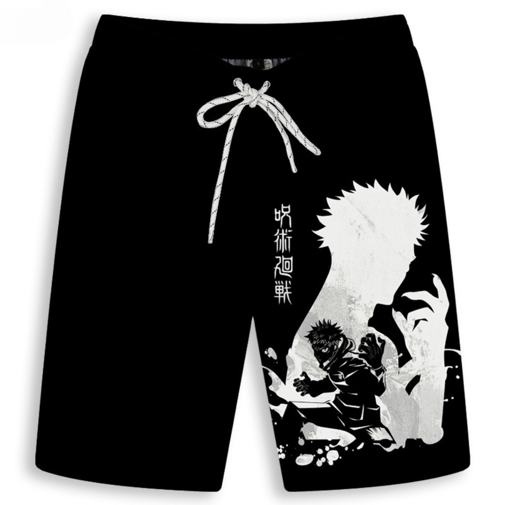 남성용 고조 사토루 프린트 반바지 남성 여성 스포티 캐 - Anime Merchandise Store In Japan 리뷰 및 가격