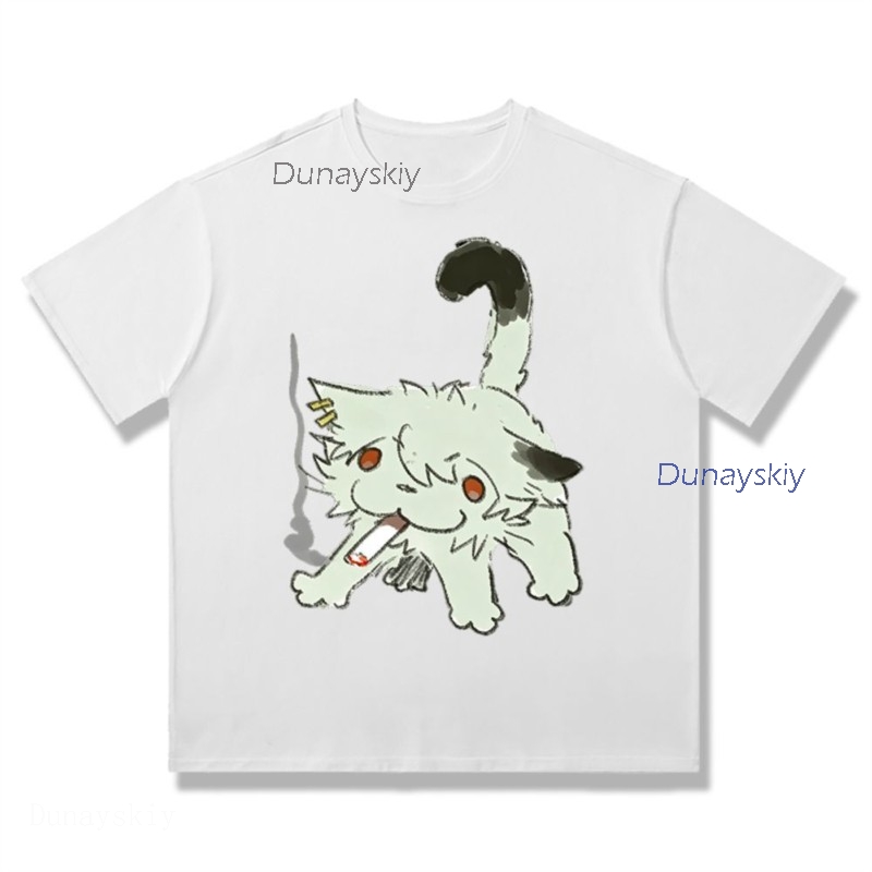 YesOk Chainsmoker Cat Yaniko S - Anime Merchandise T Shirt 리뷰 및 가격