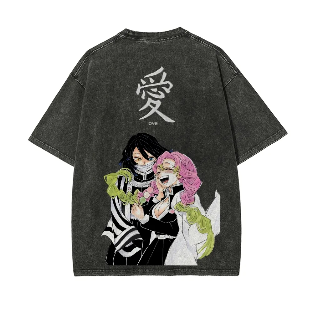 Kimetsu No Yaiba 워시드 티셔츠 애니메이션 - Anime Merchandise Store In Japan 리뷰 및 가격