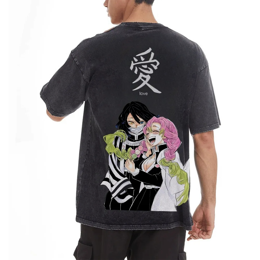 Kimetsu No Yaiba 워시드 티셔츠 애니메이션 - Anime Merchandise Store In Japan 리뷰 및 가격