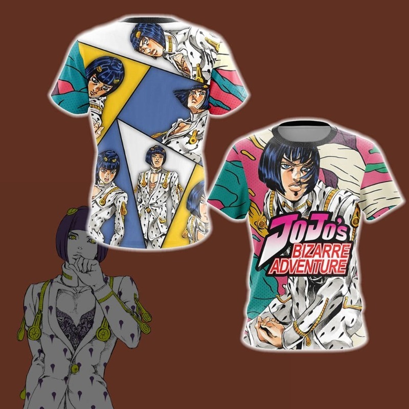 2026 뉴 조조 골든 윈드 브루노 부치아라티 테마 저 - Anime Merchandise T Shirt 리뷰 및 가격