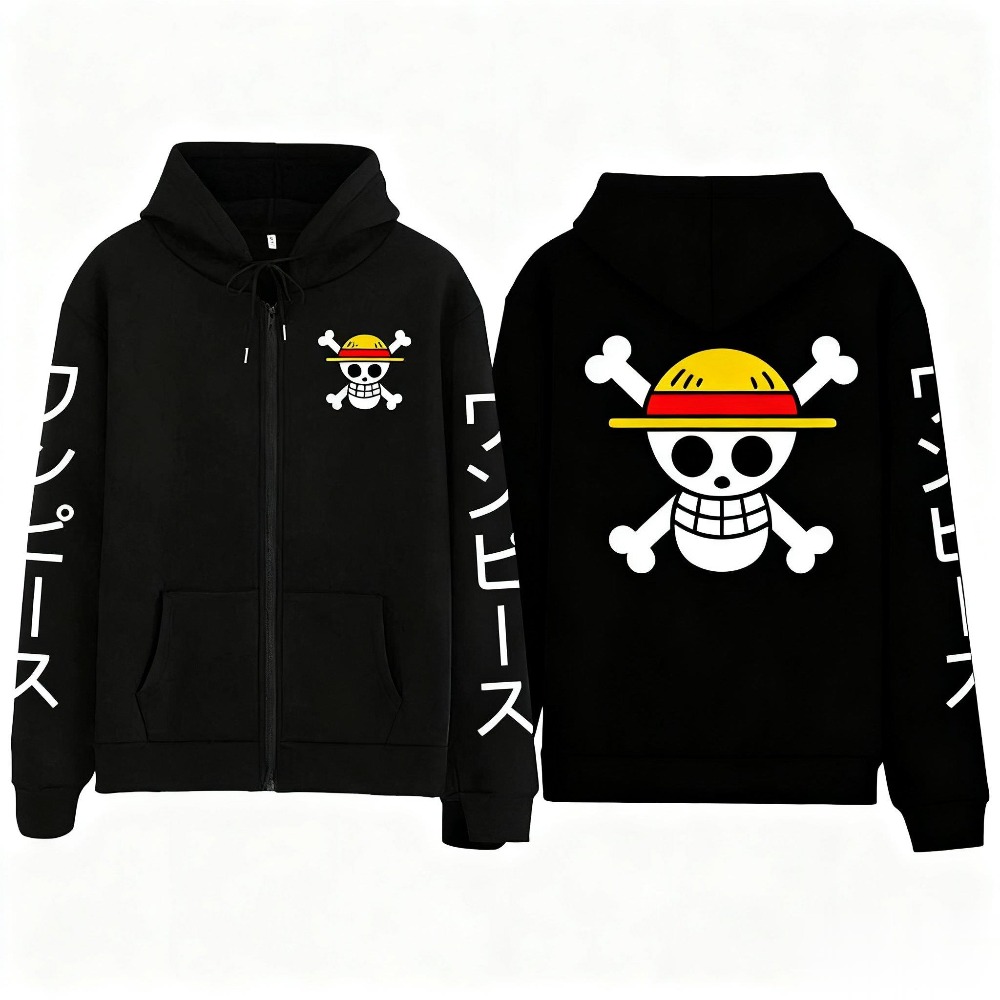 새로운 오버사이즈 원피스 루피 애니메이션 지퍼 후드 스 - Anime Merchandise Store In Japan 리뷰 및 가격