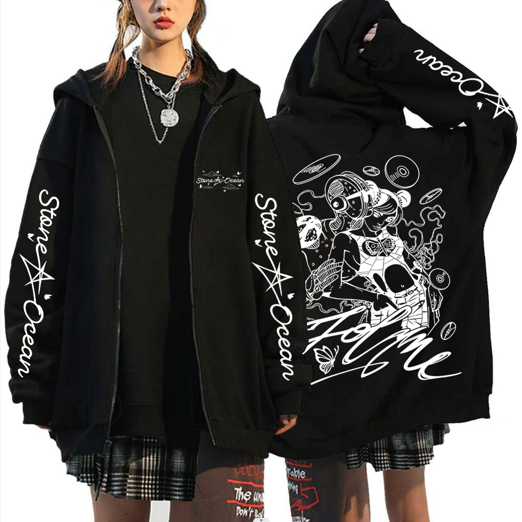 애니메이션 조조의 기묘한 모험 조리네 쿠죠 머치 지퍼  - Anime Merch Hoodie 리뷰 및 가격