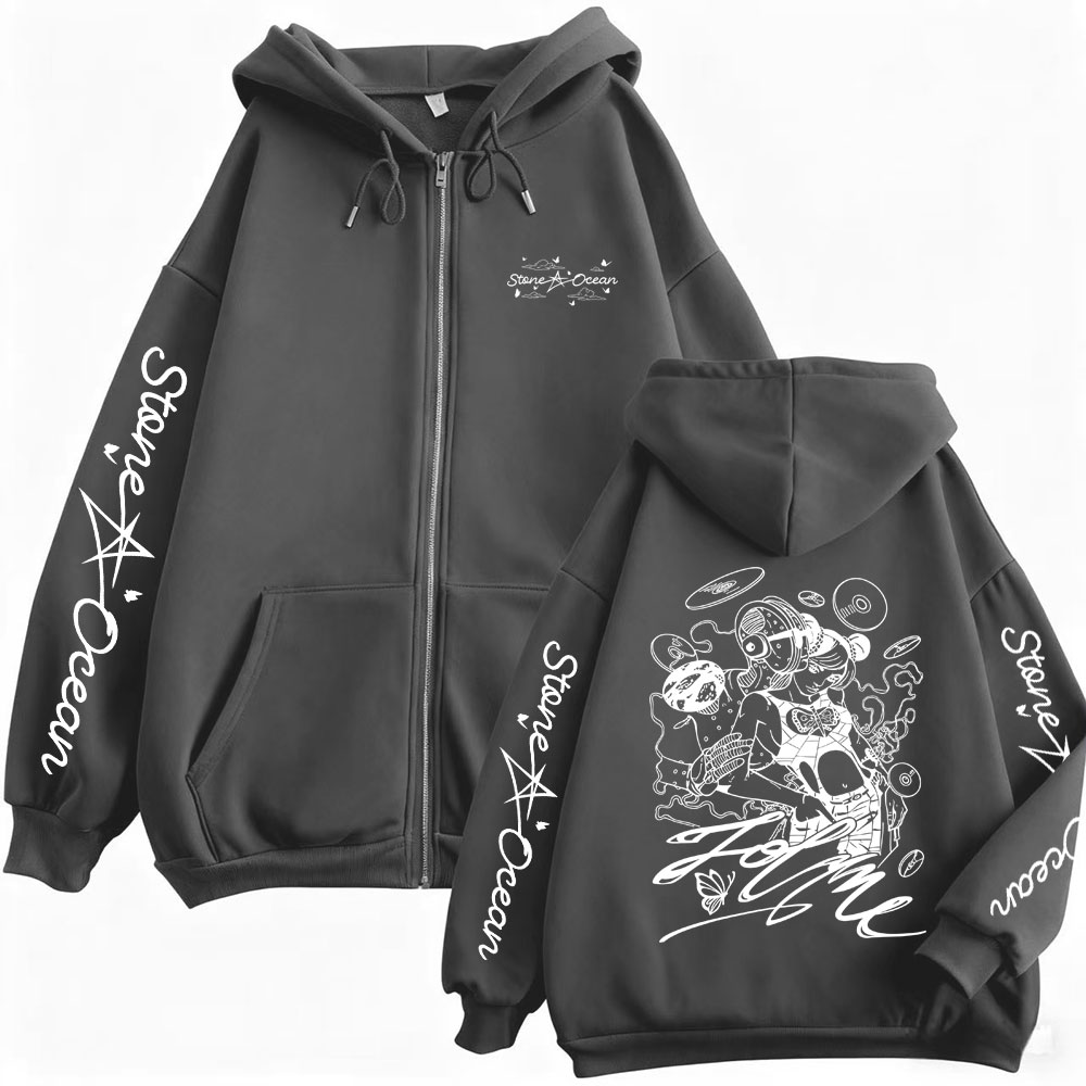 애니메이션 조조의 기묘한 모험 조리네 쿠죠 머치 지퍼  - Anime Merch Hoodie 리뷰 및 가격