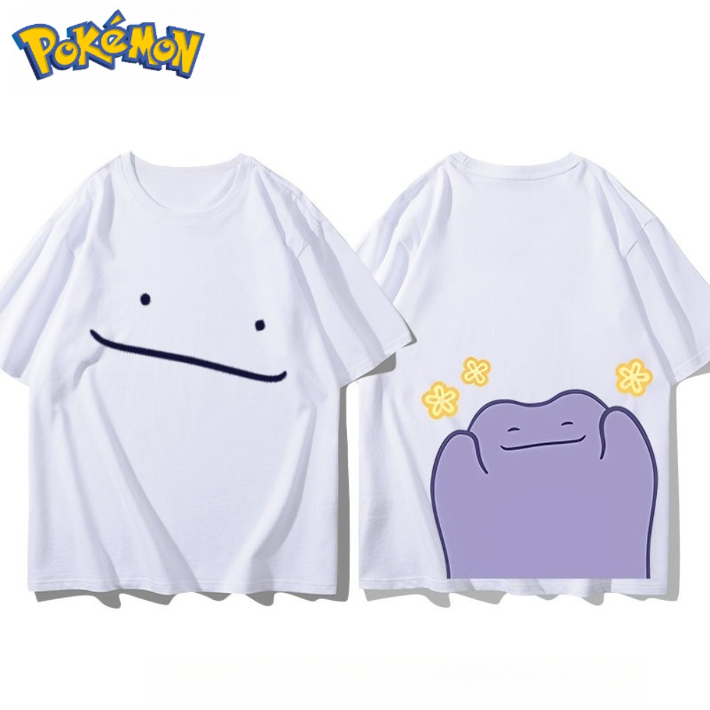 포켓몬 디토 앞면과 뒷면 프린트 티셔츠 남성 및 여성  - Anime Merchandise Store In Japan 리뷰 및 가격