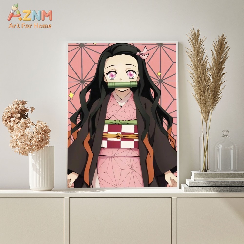 AZNM 악마 슬레이어 카마도 네즈코 애니메이션 캔버스 - Anime Merchandise Posters 리뷰 및 가격