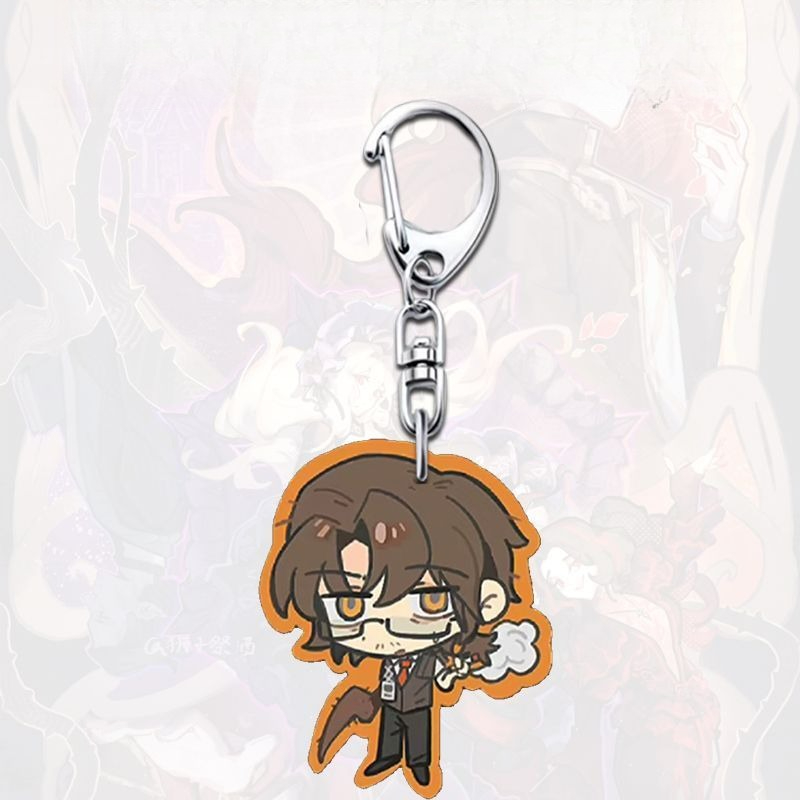 4PCS 핫 림버스 컴퍼니 시리즈 고급 키체인 만화 게 - Anime Merchandise Companies 리뷰 및 가격