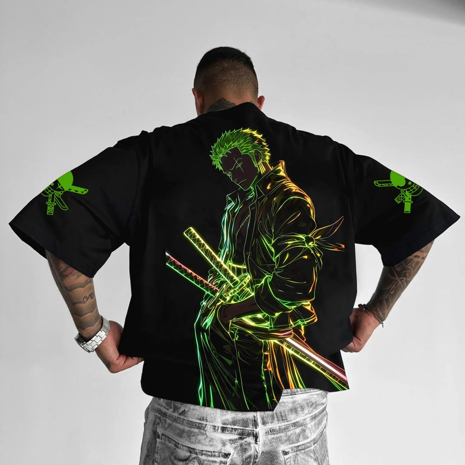 애니메이션 원피스 루피 조로 그래픽 티셔츠 남녀 스트리 - Zoro Anime Merchandise 리뷰 및 가격