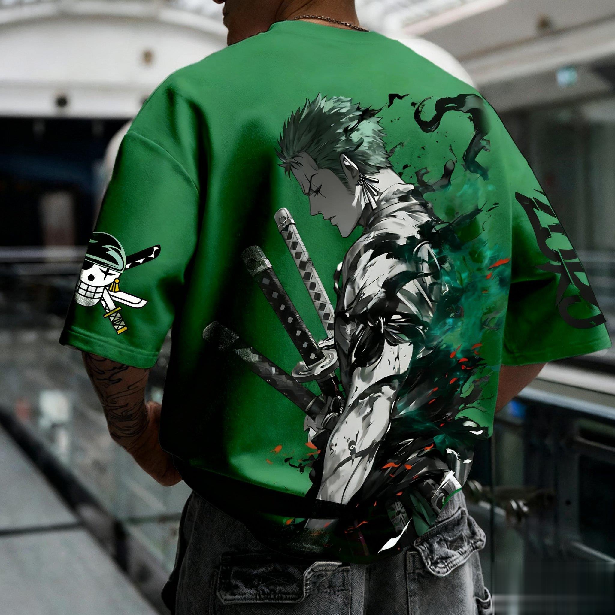 여름 Y2K 애니메이션 원피스 조로 그래픽 티셔츠 남녀 - Zoro Anime Merchandise 리뷰 및 가격